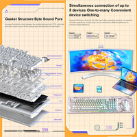 New Aula S98 Wireless Gaming Keyboard Hotswappable Mechanical Gaming Keyboard Tri-Mode RGB Lighting Gaming Keyboard