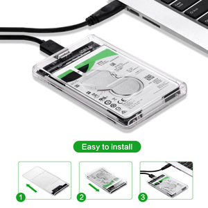 Carcasa externa transparente E-Yield de 2.5 pulgadas para discos duros SATA y SSD, con USB 3.0, para almacenamiento en portátiles y PC. - Product Image 3