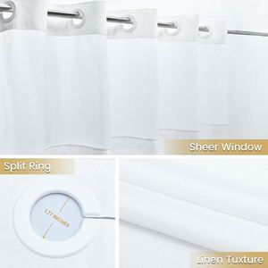 Rideaux Brilliantcare Plus très demandés, vente en gros, rideau de douche en tissu unique pour salle de bain, logo personnalisé - Product Image 3