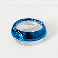 Pots cosmétiques vides Spot 50g, corps de pot transparent avec couvercle à vis électroplaqué bleu, pots de rangement pour safran