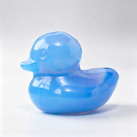 Sculpture de canard en cristal naturel, figurine animale en pierre précieuse pour cadeau éducatif pour enfants, spécimen minéral pour décoration intérieure