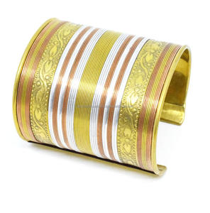 2024 Christmas Nigeria festival Jewelry <b>Bracelets</b> White Patina <b>Bracelet</b> Jewelry Bangle USA Shiny <b>Gold</b> Color Jewelry - Product Image 2