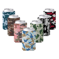 Manchon isotherme personnalisé en néoprène camouflage pour canettes et bières avec fermeture éclair – Vente en gros directe usine