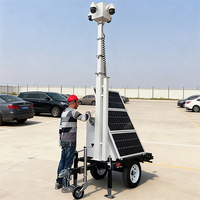 Remolque de Seguridad Solar Resistente a la Intemperie con Opción de Rotación de 360° °   Sistema de Alarma con Cámara PTZ para Seguridad de Eventos