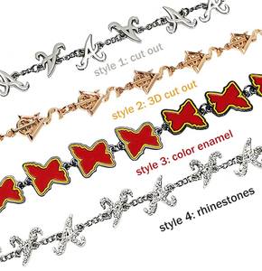 Custom Fashion <span class=keywords><strong>Silver</strong></span> Metal Belt Hip Pop Design para Streetwear Cruz Logo Cintura Cadeia Liga e Material de Ferro para Decoração - Product Image 4