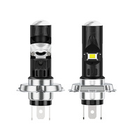 Ampoule de phare de moto DC 12V~80V, mini projecteur LED, lentille blanche et jaune, double couleur, faisceau haut et bas, 10W 2500LM, phare de voiture et de moto