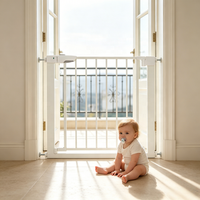 Barrières de sécurité rétractables et extensibles de qualité supérieure pour enfants, nourrissons, tout-petits et animaux domestiques, barrières d'escalier pour bébés avec indication de couleur
