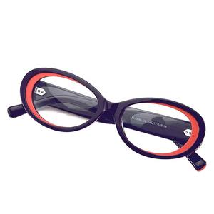 男性と女性のアセテート眼鏡マルチカラー楕円形フレームクラシックスタイル眼鏡フレーム - Product Image 1