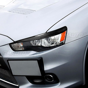 2 Piezas de Cubiertas Decorativas para Faros Delanteros de Fibra de Carbono para Mitsubishi Lancer EVO 2008 2009 2010 2011 2012 2013 2014 - Product Image 6