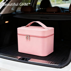 Sac de toilette et organiseur pour homme en PU résistant à l'eau avec fermeture éclair et motif lettres - Product Image 4