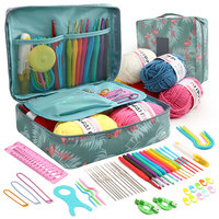 Looen Kit de Crochet de Bonne Qualité pour Débutants avec Accessoires de Couture, Trousse à Outils de Couture et Ensemble de Crochets