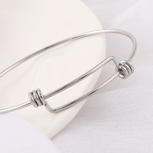 Bracelet en acier inoxydable, boucle élastique réglable, bijoux unisexes, bracelets à la mode - Product Image 4