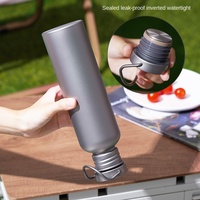 Zhixiang Hangable Bouteille d'eau en titane pur scellée et étanche pour le camping, l'escalade et les sports de plein air