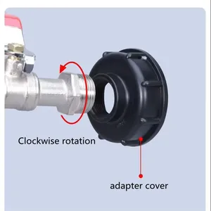 Adaptateur <span class=keywords><strong>de</strong></span> <span class=keywords><strong>robinet</strong></span> pour réservoir IBC durable, filetage grossier S60*6 vers connecteur 1/2'' 3/4'', vanne <span class=keywords><strong>de</strong></span> remplacement, vanne <span class=keywords><strong>de</strong></span> jardin, <span class=keywords><strong>robinet</strong></span> <span class=keywords><strong>de</strong></span> maison - Product Image 3