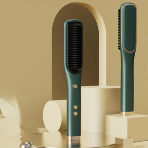 Custom Private Label Heated <strong>Ceramic</strong> <strong>Hair</strong> <strong>Straightener</strong> Comb Electric Heating Anion <strong>Hair</strong> <strong>Straightener</strong> - Product Image 2
