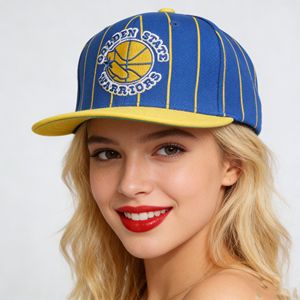 <span class=keywords><strong>Gorra</strong></span> de Visera Plana con Cierre a Presión, Lavable a Máquina, Duradera, Resistente a la Decoloración, 100% Poliéster, para Uso Diario, con Patrón de Rayas Serigrafiado - Product Image 6