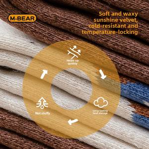 Chaussettes mi-mollet décontractées automne-hiver pour grands enfants, en molleton épais tricoté, respirantes, antidérapantes, séchage rapide, motif ours de dessin animé - Product Image 3