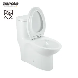 Empolo cucp toilet guandong sanitarios white bathroom Siphonicf one piece toilet hotel wc ceramic public toilet set toilette