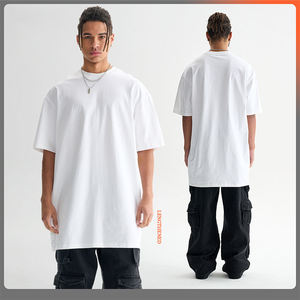 Casual 260 grammes 100% coton grande taille hommes <span class=keywords><strong>t</strong></span>-shirts é<span class=keywords><strong>t</strong></span>é surdimensionné longue longueur <span class=keywords><strong>Robe</strong></span> <span class=keywords><strong>T</strong></span>-<span class=keywords><strong>shirt</strong></span> - Product Image 2