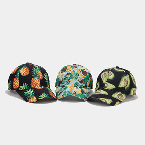 2025 Fruta tropical Patrón de plátano Gorra de béisbol con estampado completo Moda deportiva <span class=keywords><strong>Gorras</strong></span> de compras transpirables - Product Image 5