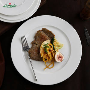 Platos de Porcelana Blanca Resistentes al por Mayor para <span class=keywords><strong>Restaurantes</strong></span>, Platos de Cena de Cerámica con Diseño OEM de Marca Personalizada para Bodas, Platos de Cena de 8, 10 y 12 Pulgadas - Product Image 2