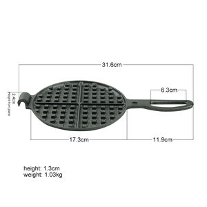Migliore fabbrica di fabbrica macchina per <span class=keywords><strong>Waffle</strong></span> da cucina a buon mercato antiaderente in ghisa manico stampo per cottura materiale in metallo per PC cono per cialde - Product Image 4