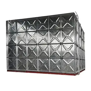 Hot-dipped Galvanized Steel Tank Sectional Modular Rectangular Square Overhead Tower Sectional Steel Water Tower Tank
