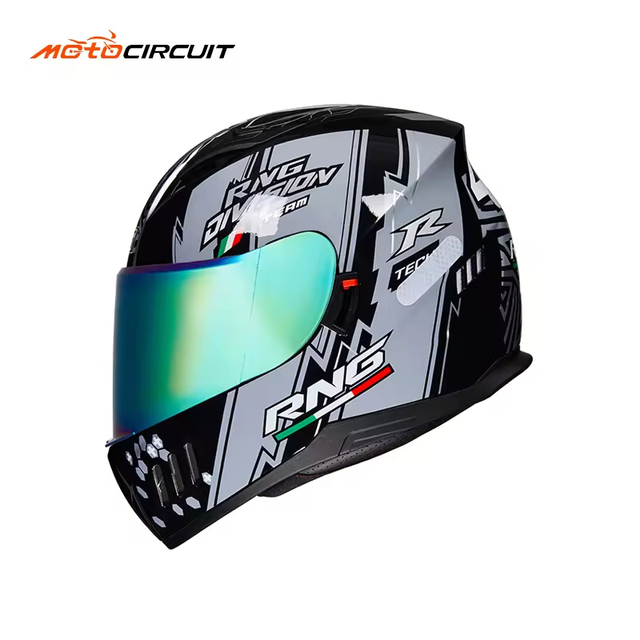 Wholesale New ABS & Carbon Fiber Full Face Racing Helmet with for Flip Modular Design for Motorcycle Riding-Baige P7 Model