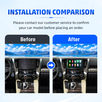 Modul Antarmuka Video Android CarPlay 8+128G, Peningkatan Layar OEM, Kotak Multimedia untuk Toyota Alphard dan Vellfire 2020-2022
