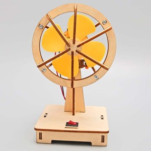 Giocattoli per esperimenti scientifici in legno giocattolo per ventaglio giocattolo educativo per bambini fai da te assemblare puzzle - Product Image 1