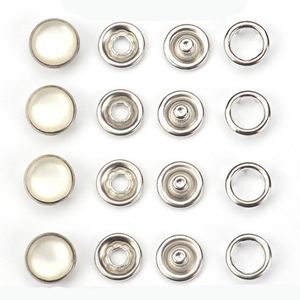 Custom 9.5mm Metal Five Claw Brass Metal Pearl Sewing Buttons Prong Ring Press Snap Buttons for Clothes - Product Image 1