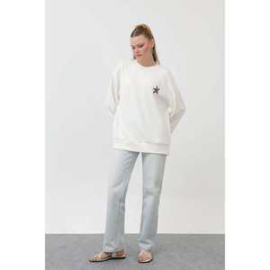 เสื้อสเวตเชิ้ตผู้หญิงปักลาย Mango แขนยาวแบบปกติ ลายปลาสีขาว รุ่น 32163SWT - Product Image 5