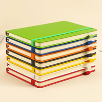Cahier A5 écologique avec couverture en cuir papier recyclé fermeture élastique boucle de stylo pour Notes quotidiennes Journal de voyage taille A6
