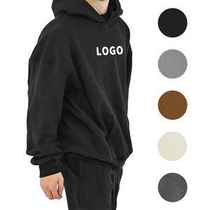 เสื้อฮู้ดสวมหัวสไตล์วินเทจสำหรับผู้ชายไซส์พิเศษพิมพ์ลายปักโลโก้ผ้าฝ้าย100% ทันสมัยสำหรับฤดูใบไม้ร่วง - Product Image 1