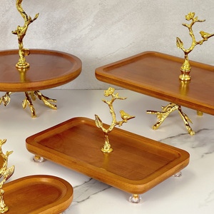 Plateaux de Service Alimentaire Personnalisés et Élégants en <span class=keywords><strong>Bois</strong></span> pour Vaisselle, Mariages, Restaurants et Hôtels - Product Image 2