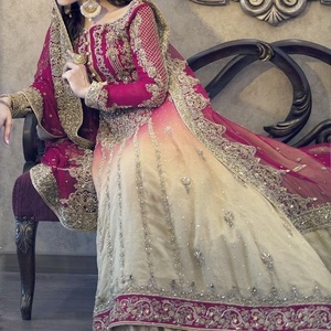 Última impresionante. De-piso. Longitud. Vestido con. Embellecida en cuentas de vidrio cristal piedra trabajo para boda = 2021 - Product Image 1