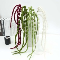 Haute qualité en gros mousse artificielle vert Amaranthus plastique artificiel 6 fourchettes Amaranthus pour la décoration de la maison de mariage