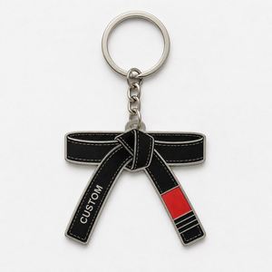 Porte-clés en alliage de zinc personnalisés pour ceintures de Jiu-Jitsu, impression UV, pour arts martiaux, salles de sport, clubs d'entraînement, tournois, modèle cadeau, vente en gros - Product Image 2