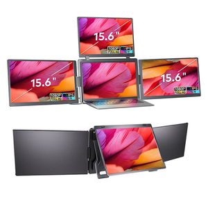 Moniteur portable FOPO 15,6 pouces Quad, écran IPS 1080P, extension d'écran pour <span class=keywords><strong>ordinateur</strong></span> portable, double moniteur pour ordinateurs portables de 12 à 18,5 pouces - Product Image 1