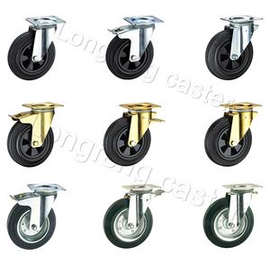 Fornecedor OEM Industrial Ruedas 200mm Lixo Industrial 8 Polegada Núcleo de Aço Pp Waste <span class=keywords><strong>Container</strong></span> Roda Lixo Bin <span class=keywords><strong>Container</strong></span> Rodízio para Lixo Bins - Product Image 1