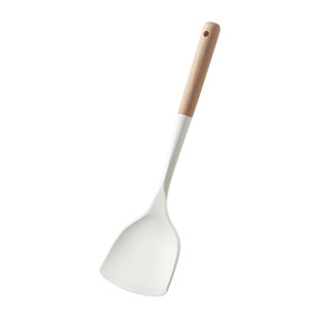 Kitchen Utensils Silicone Spatula Set 5 Pieces Wooden <b>Handle</b> Non Stick Cooking Tools For <b>Pan</b> Use - Product Image 5