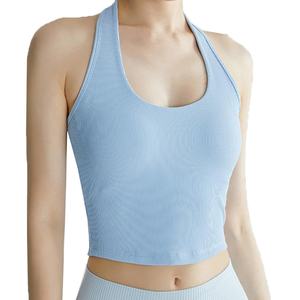 Custom All-In-One <b>Women's</b> Lightweight High Support Yoga Sports Tank <b>Top</b> Breathable Quick-Dry Sweat-Wicking V-neck Tank <b>Top</b> - Product Image 5