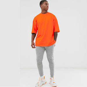 מותאם אישית באיכות גבוהה גברים מראש התכווץ גדול זרוק כתף T חולצה ייצור - Product Image 1