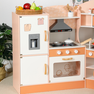 Gioco di ruolo Set da <span class=keywords><strong>cucina</strong></span> in legno MDF casa delle bambole per bambini in età prescolare perfetto regalo di compleanno per le ragazze che amano cucinare - Product Image 1