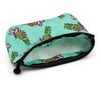 Pochette de toilette écologique personnalisée avec logo coloré, organiseur d'accessoires cosmétiques, sac en tissu imprimé en coton pour femmes