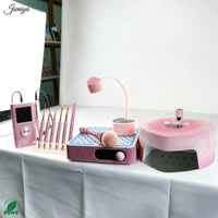 Kit d'outils pour ongles en strass rose, polisseuse à ongles, perceuse à ongles, éclairage en demi-lune, aspirateur à ongles, lampe UV, brosse acrylique