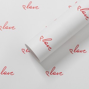 Rouleau de film d'emballage pour fleurs, imperméable, imprimé avec des motifs d'amour, pour l'emballage de bouquets de fleuristes en gros et en grande quantité - Product Image 5