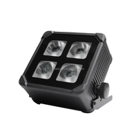 Projecteurs LED PAR sans fil étanches IP65 4x20W 6-en-1 RGBWA+UV sur batterie avec Wi-Fi et télécommande IR pour mariages, fêtes, scènes