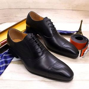 Men's Business Oxford Slip-On Shoes <b>Pointed</b> Toe Formal European British Autumn Casual Anti-Slip Breathable Lightweight Genuine - Product Image 3