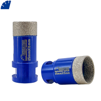 Jeu de forets diamantés en acier, finition oxyde noir, longueur 2 pouces, pour maçonnerie, scie cloche, à liant résineux, brasé sous vide, garantie 3 ans